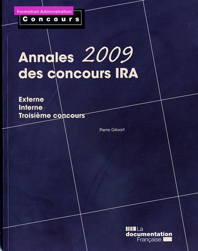 Annales 2009 des concours IRA : épreuves écrites
