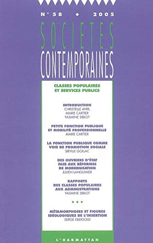 Sociétés contemporaines, n° 58. Classes populaires et services publics
