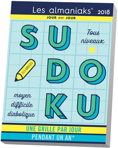 Sudoku 2018 : une grille par jour pendant un an