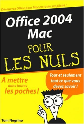 Office 2004 Mac pour les nuls