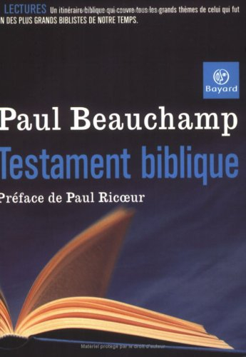 Testament biblique : recueil d'articles parus dans Etudes