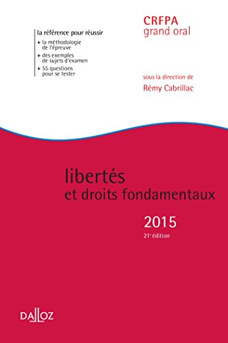 Libertés et droits fondamentaux 2015 : CRFPA grand oral