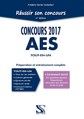 Réussir son concours 2017 AES : préparation et entraînement complets