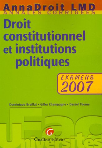 droit constitutionnel et institutions politiques : examens
