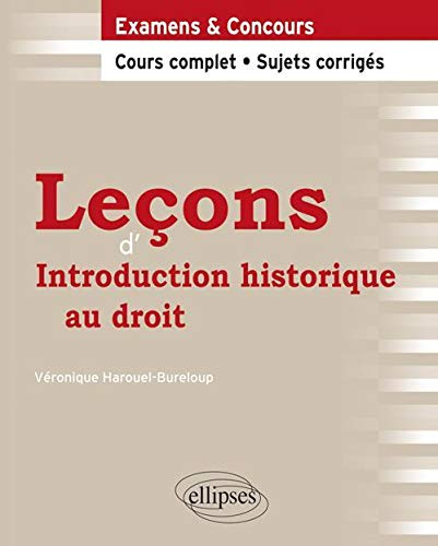 Leçons d'introduction historique au droit