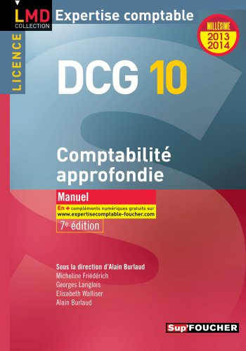 DCG 10, comptabilité approfondie, licence : manuel : 2013-2014