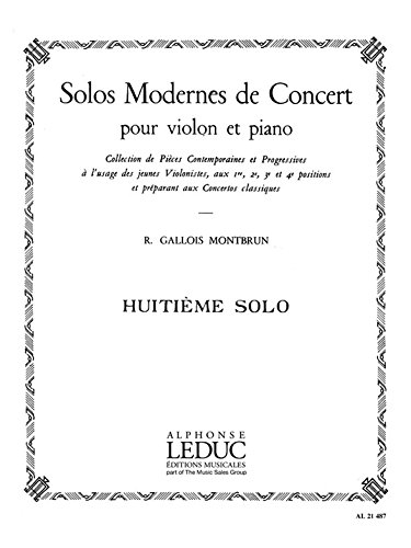 SOLO DE CONCERT N08 VIOLON ET PIANO