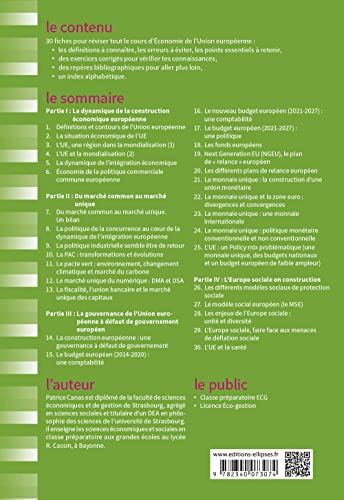 Fiches d'économie de l'Union européenne : rappels de cours et exercices corrigés