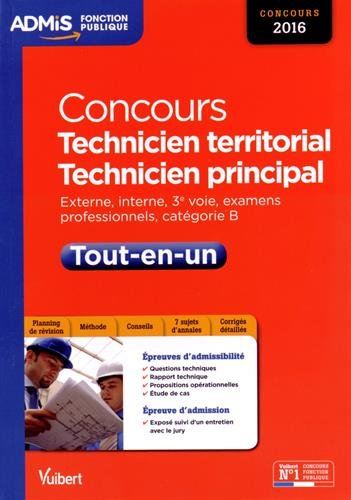 Concours technicien territorial, technicien principal 2016 : externe, interne, 3e voie, examens prof