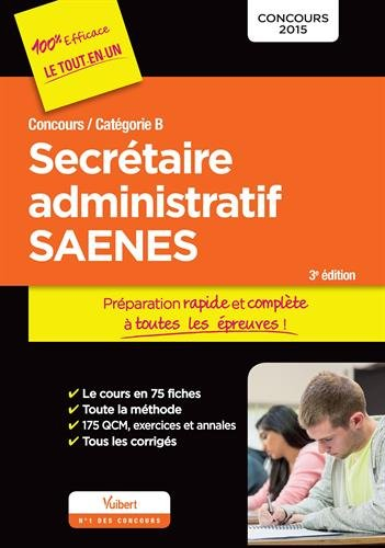Secrétaire administratif SAENES : concours catégorie B : concours 2015