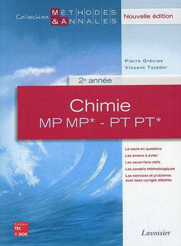 Chimie MP MP*-PT PT*, 2e année