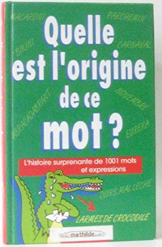Quelle est l'origine de ce mot ?