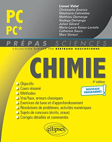 Chimie PC, PC* : nouveaux programmes !
