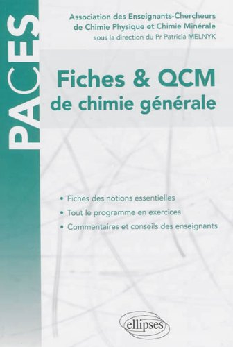 Fiches & QCM de chimie générale