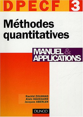 Méthodes quantitatives, DPECF 3 : manuel & applications