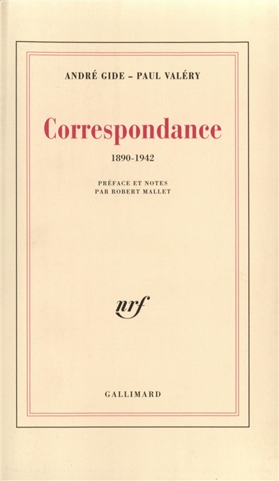 Correspondance avec Paul Valery 1890-1942