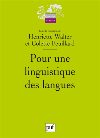 Pour une linguistique des langues