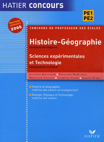 Histoire-géographie, sciences expérimentales et technologie, composante mineure, P1-P2 : épreuve écr