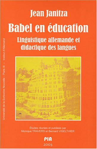 babel en éducation : linguistique allemande et didactique des langues