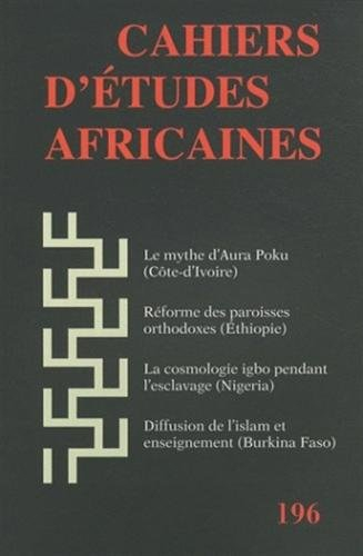 Cahiers d'études africaines, n° 196