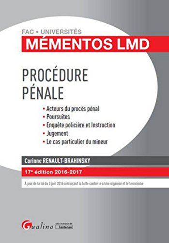 Mémentos LMD - Procédure pénale 2016-2017