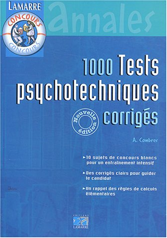 1.000 tests psychotechniques corrigés