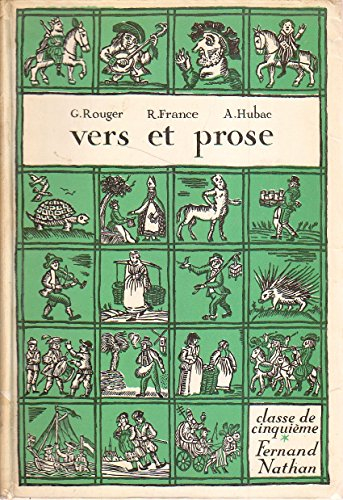 vers et prose. classe de 5e (cinquième editions fernand nathan. 1958. (manuel scolaire secondaire, f