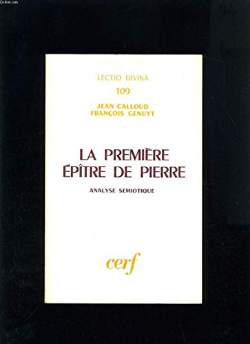 La Première Epitre de Pierre : analyse sémiotique