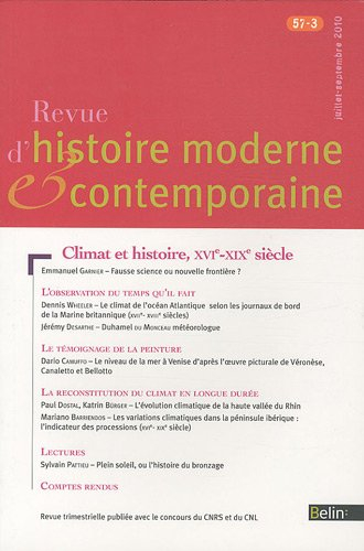 Revue d'histoire moderne et contemporaine, n° 57-3