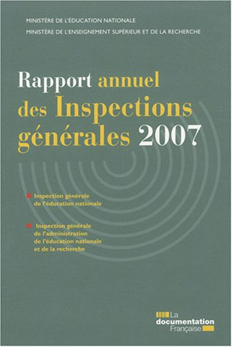 Rapport annuel des inspections générales 2007