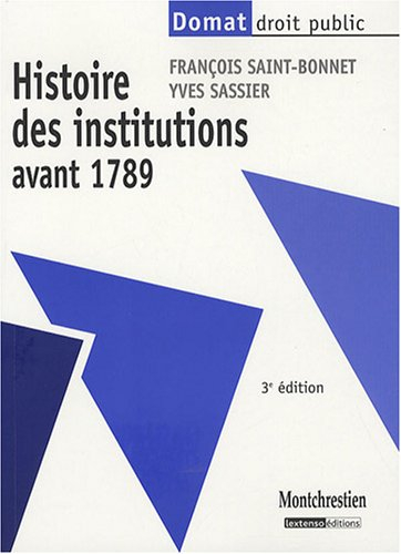 Histoire des institutions avant 1789