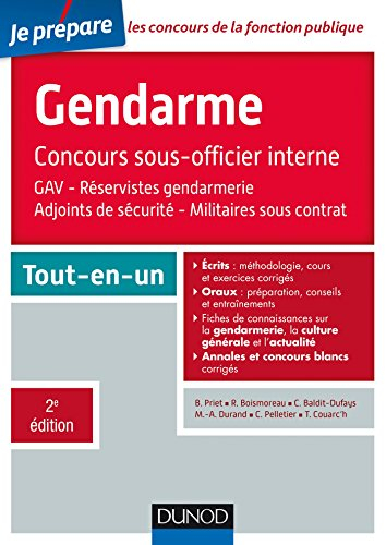 Gendarme : concours sous-officier interne : GAV, réservistes gendarmerie, adjoints de sécurité, mili