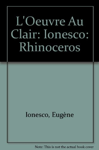 Rhinocéros, Ionesco