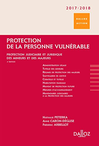 Protection de la personne vulnérable 2017-2018 : protection judiciaire et juridique des mineurs et d
