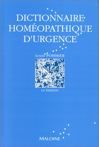 Dictionnaire homéopathique d'urgence