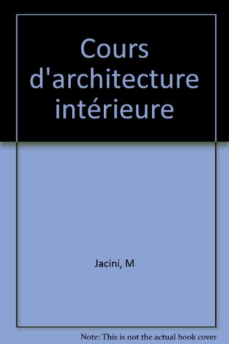 Cours d'architecture intérieure