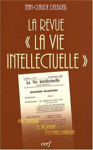 La revue La vie intellectuelle : Marc Sangnier, le thomisme et le personnalisme