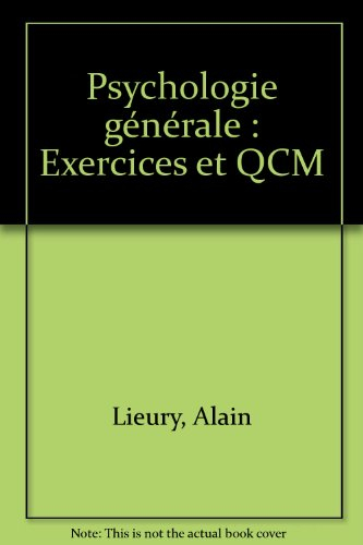 psychologie generale / exercices et qcm
