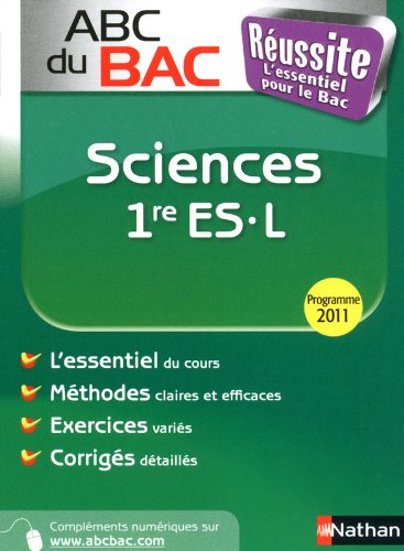 Sciences 1re ES, L : programme 2011