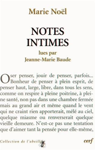 marie noël : notes intimes