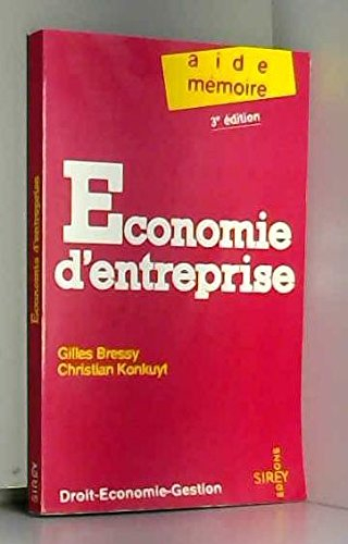 economie d'entreprise. 3ème édition